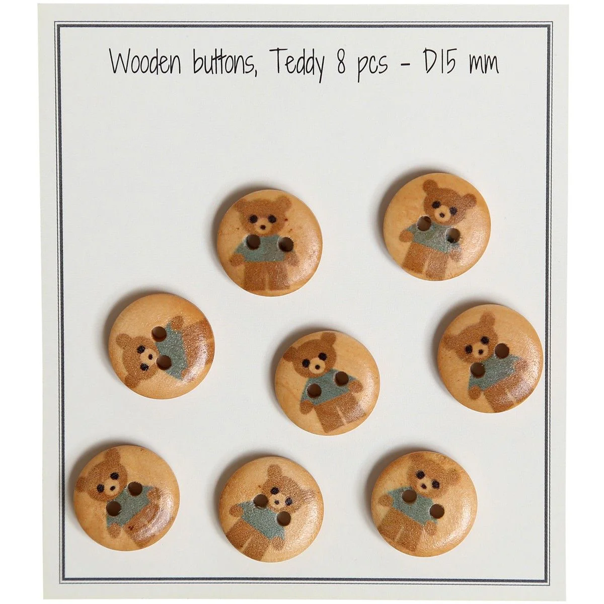 Wooden Buttons, Teddy - Image 5
