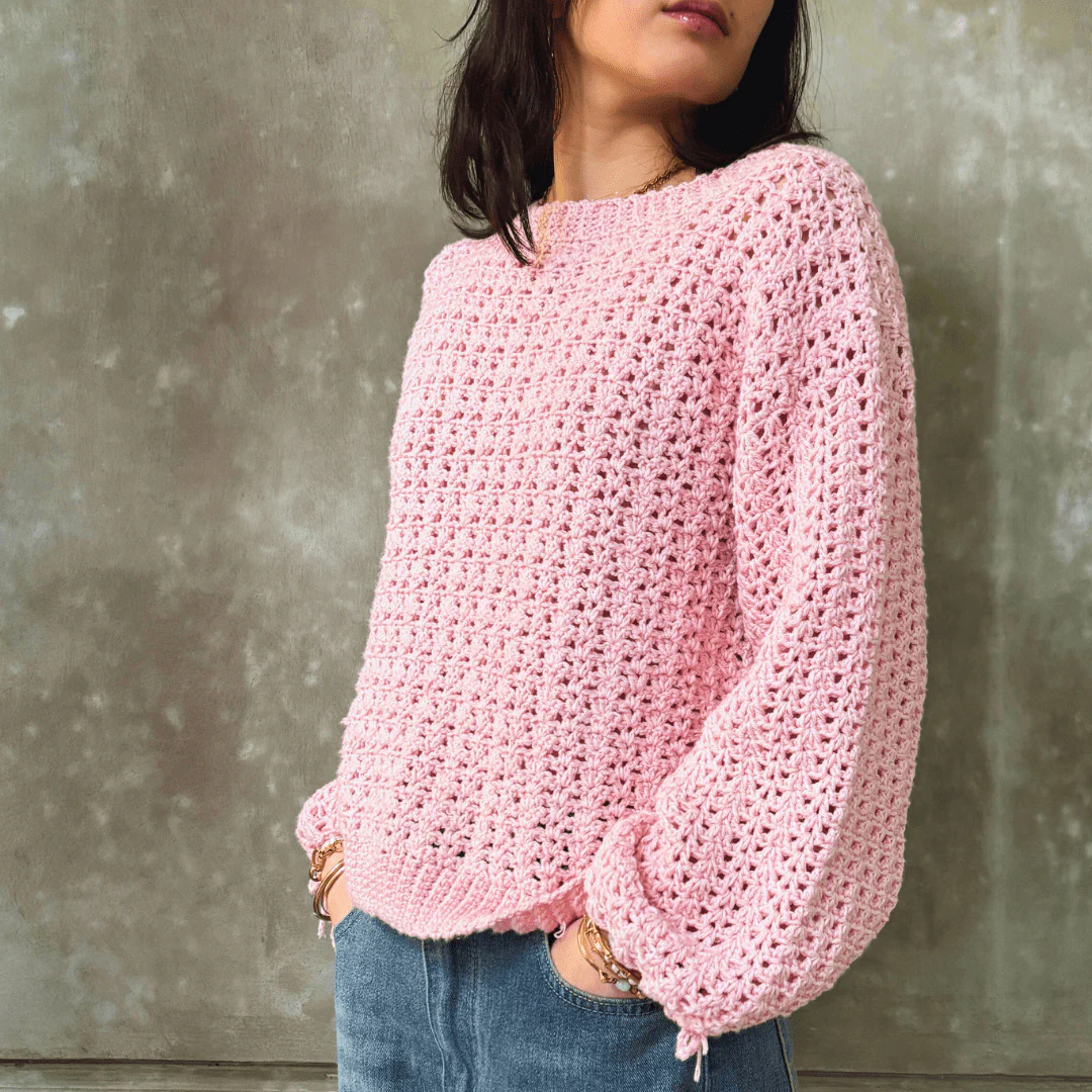 Everyday Happy Pink Sweater - Image 3