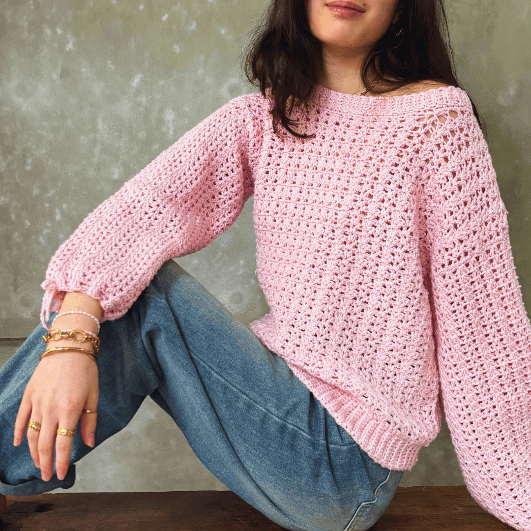 Everyday Happy Pink Sweater - Image 4